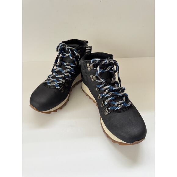 MERRELL 7.5 Black Waterproof Leather Hiking Boots - Picture 2 of 11